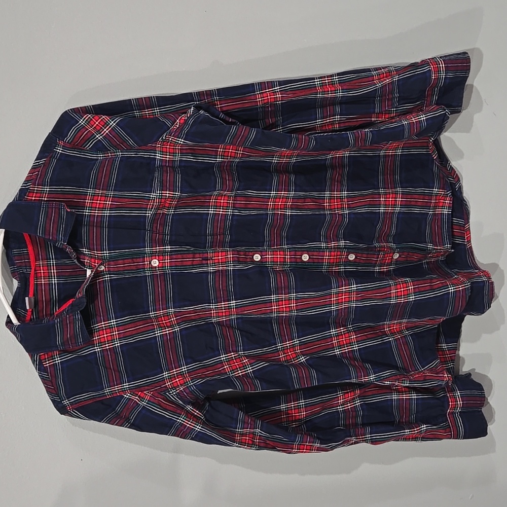 WOMENS plaid Long Sleeve Button Up Shirt. Size Large. Gently Worn.